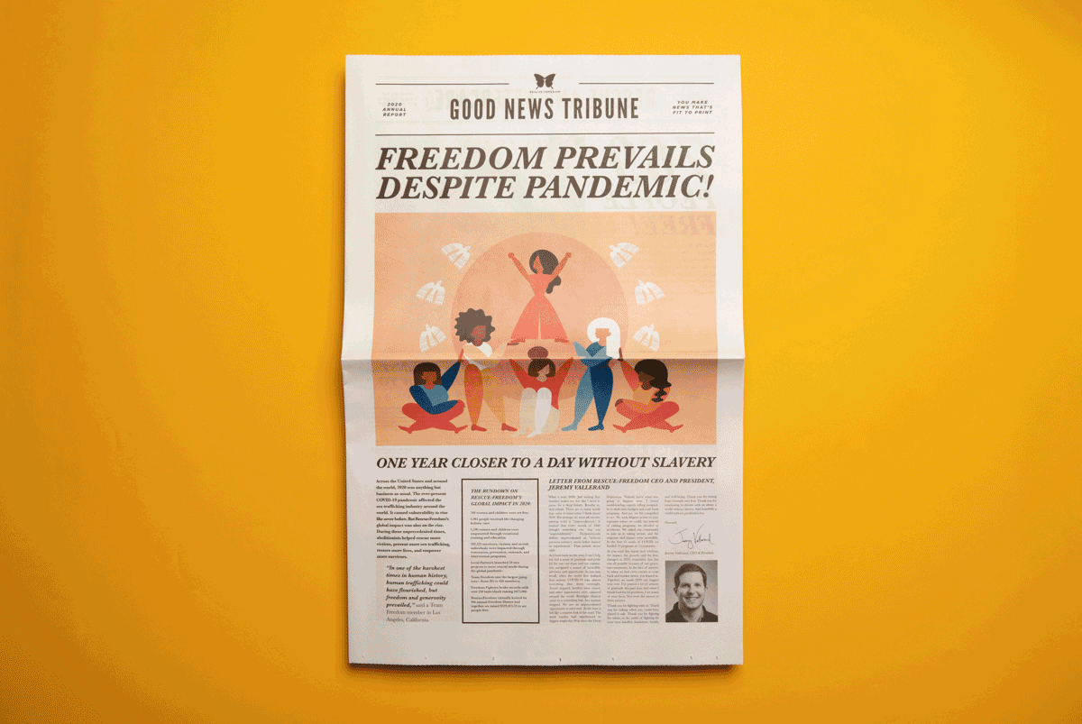 Rescue: Freedom non-profit annual report newspaper