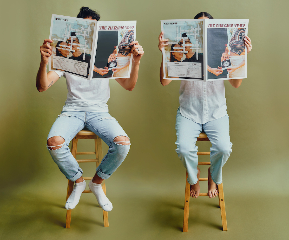 Custom pregnancy announcement newspaper. Printed by Newspaper Club.