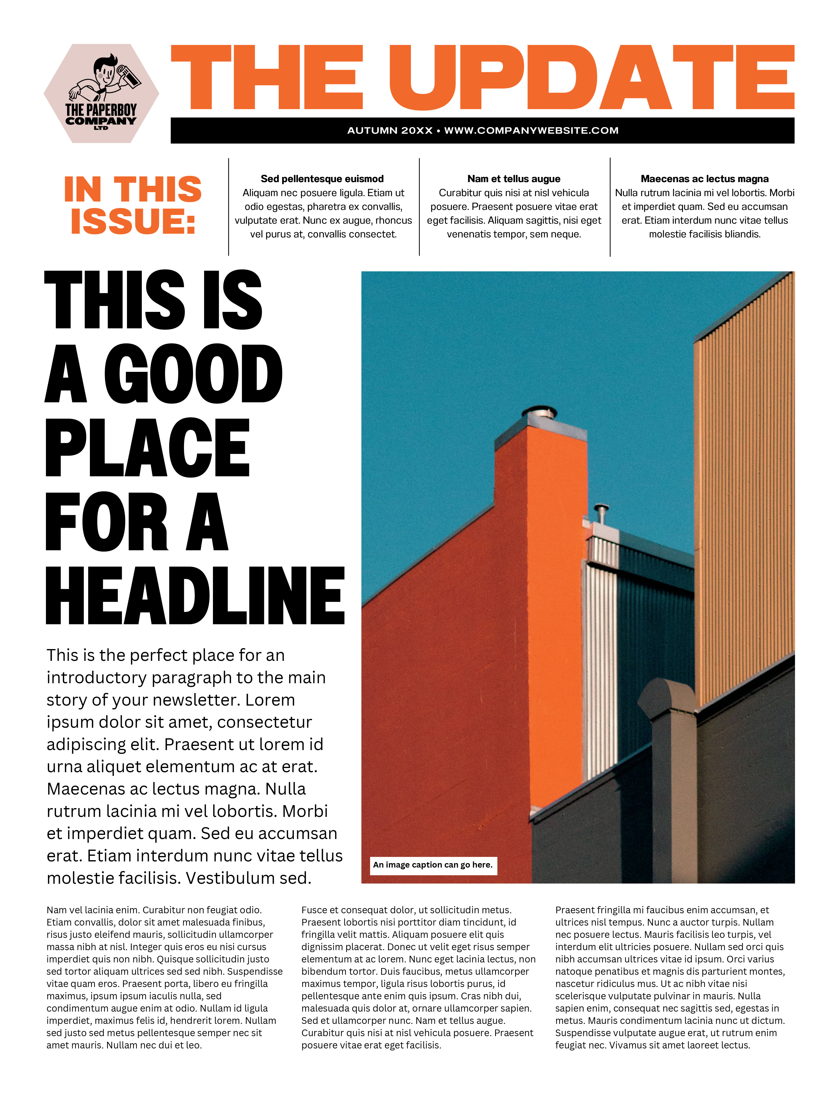 Front cover of Business Tabloid template