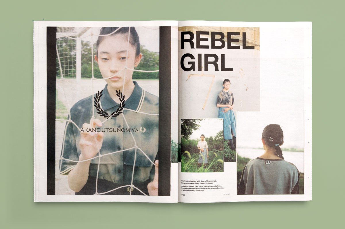 Fred Perry catalogue designed by Studio Small and printed by Newspaper Club