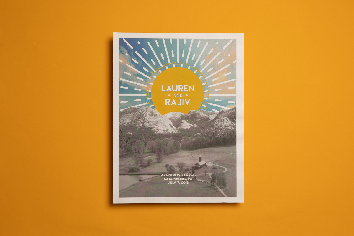 Lauren and Rajiv's wedding newspaper with 3D poem. Printed by Newspaper Club.