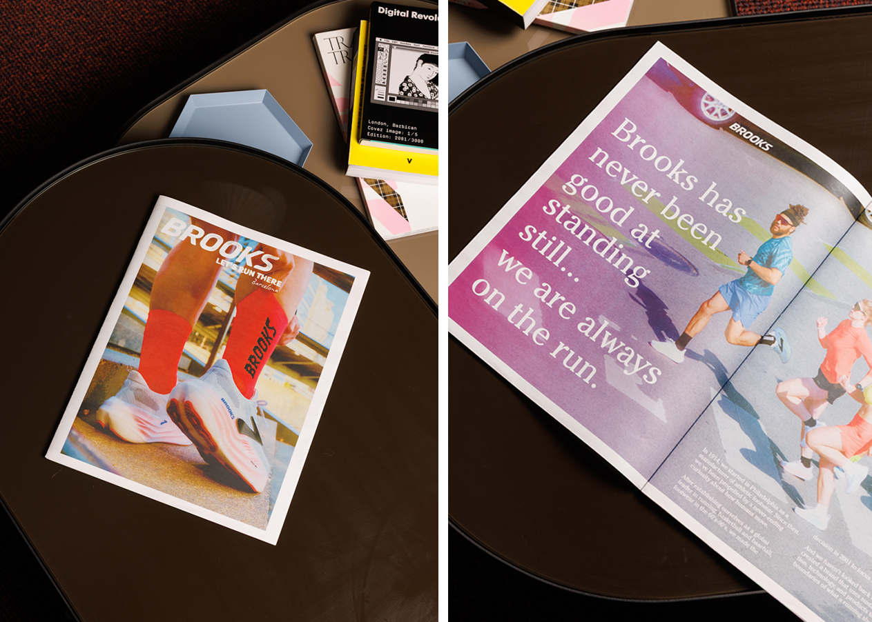Brooks Running newspaper for Barcelona half marathon
