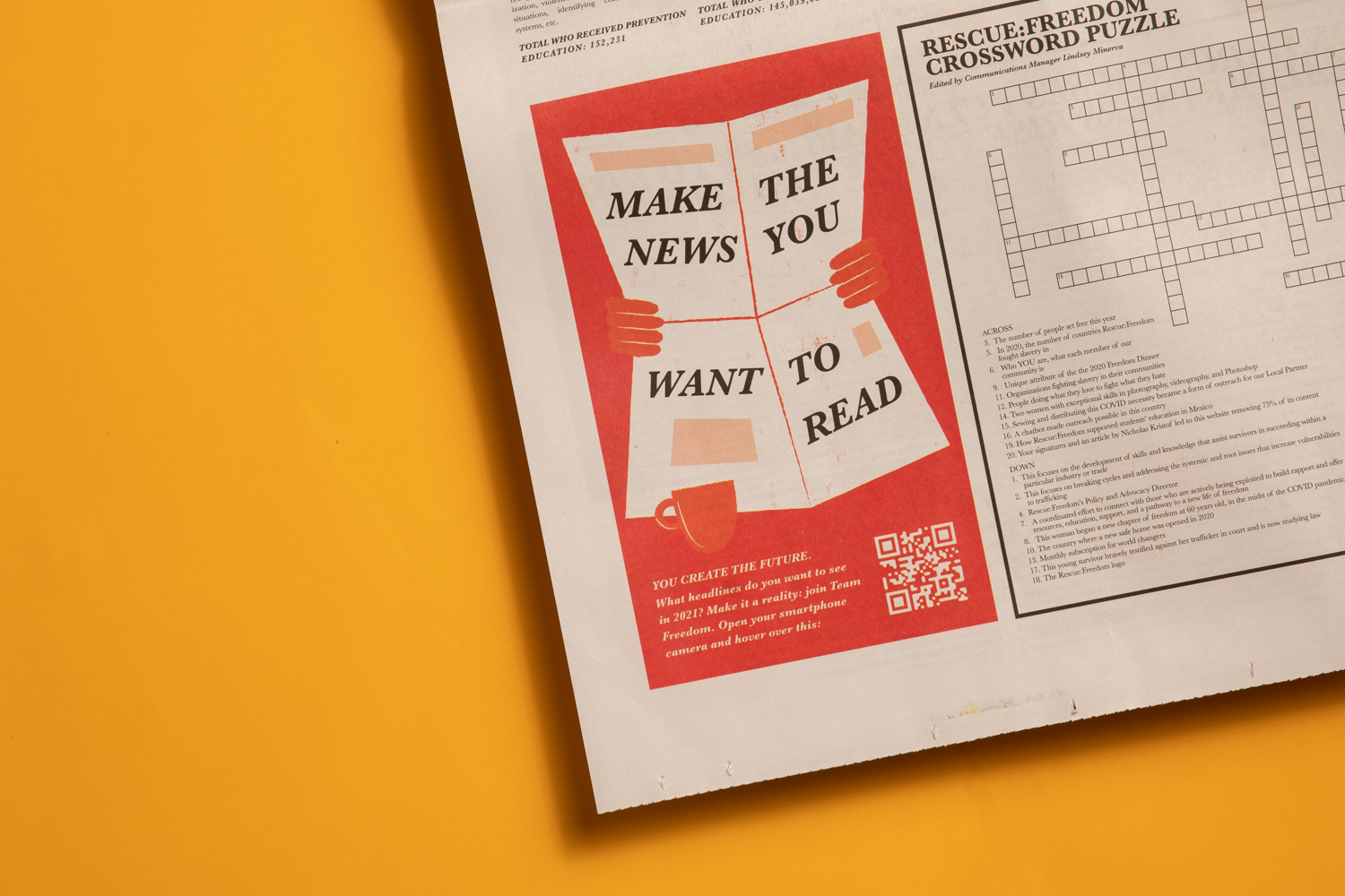 Rescue: Freedom non-profit annual report newspaper