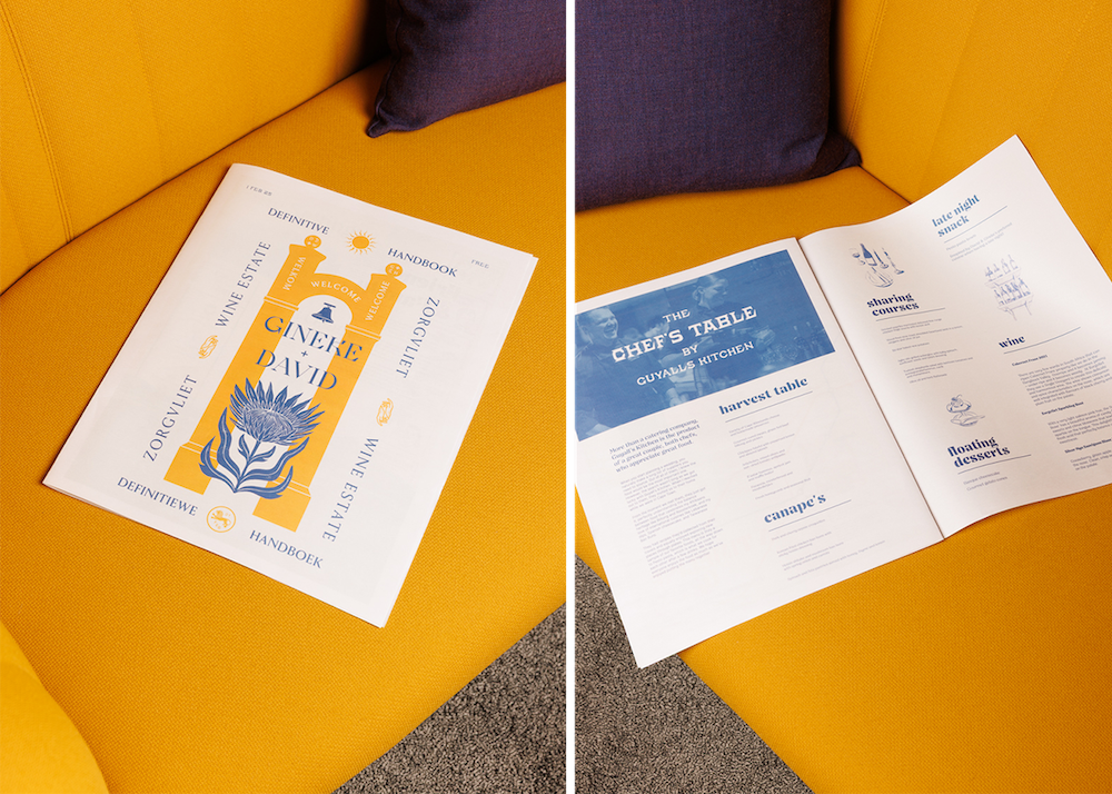 David and Gineke custom wedding newspaper