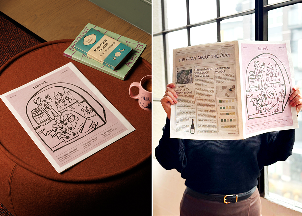 Fatcork wine newspaper printed by Newspaper Club