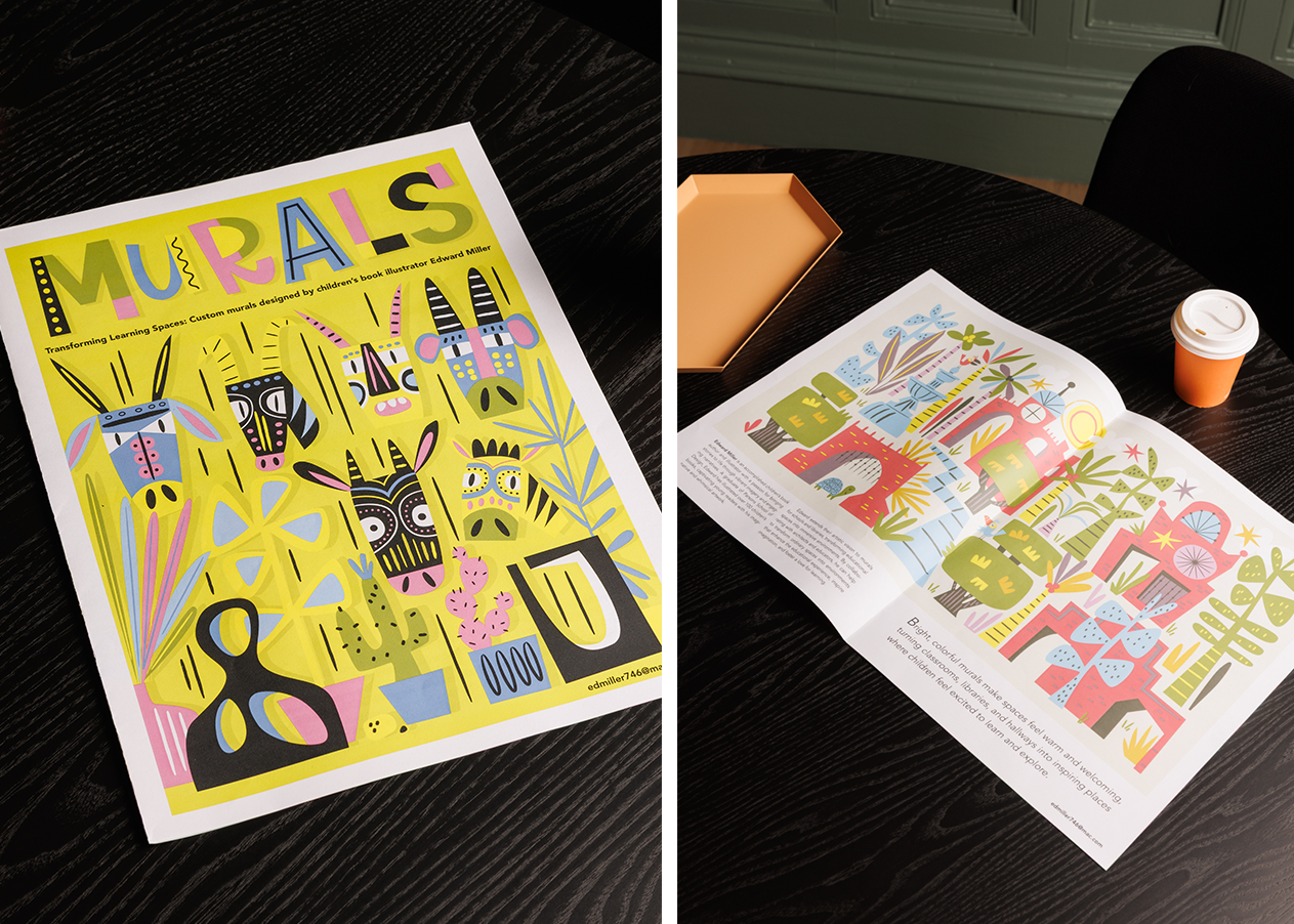 Murals newspaper by illustrator Edward Miller