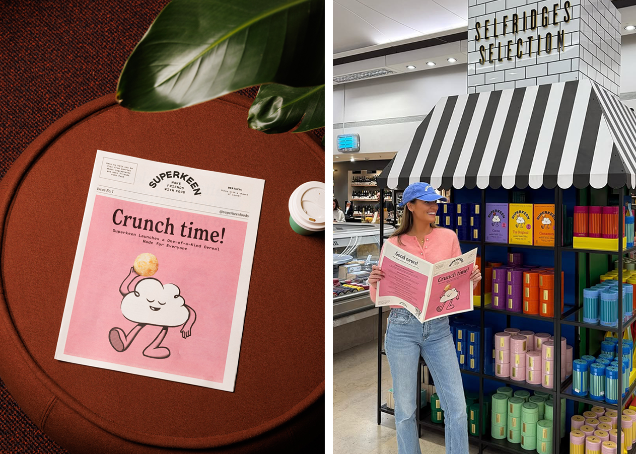 Superkeen newspaper for launch at Selfridges